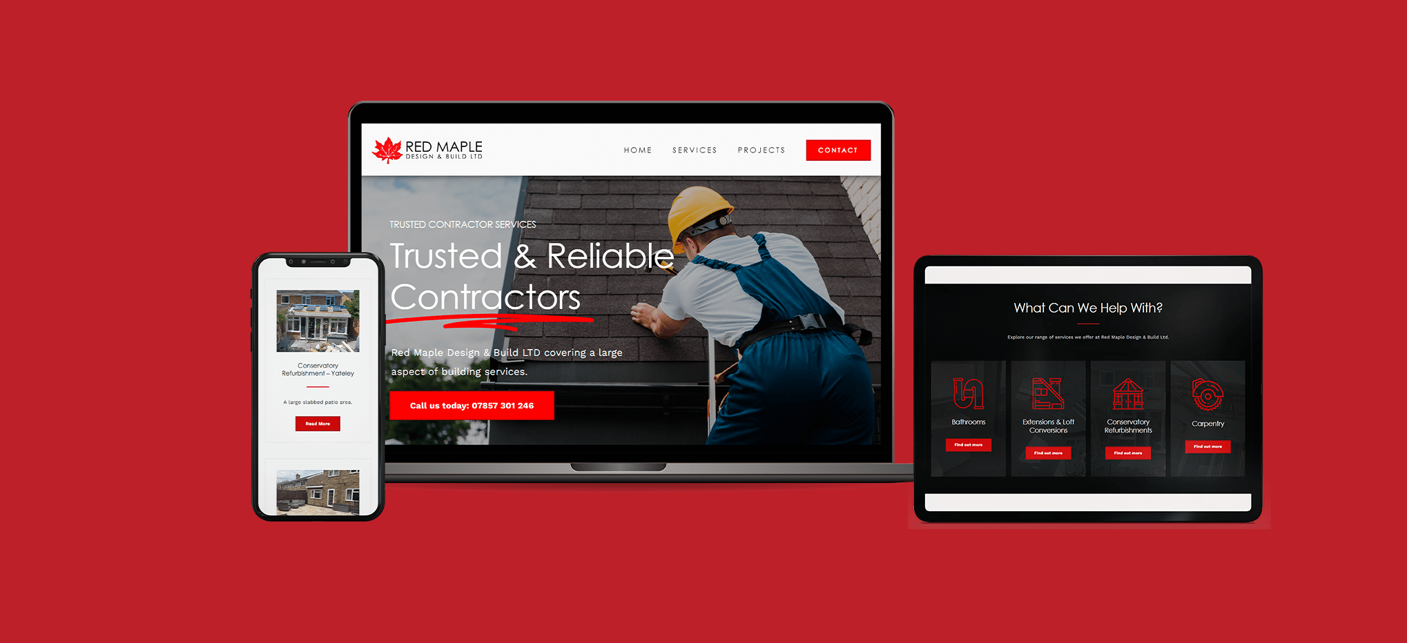 Case Study Red Maple Design & Build Chell Web & Design