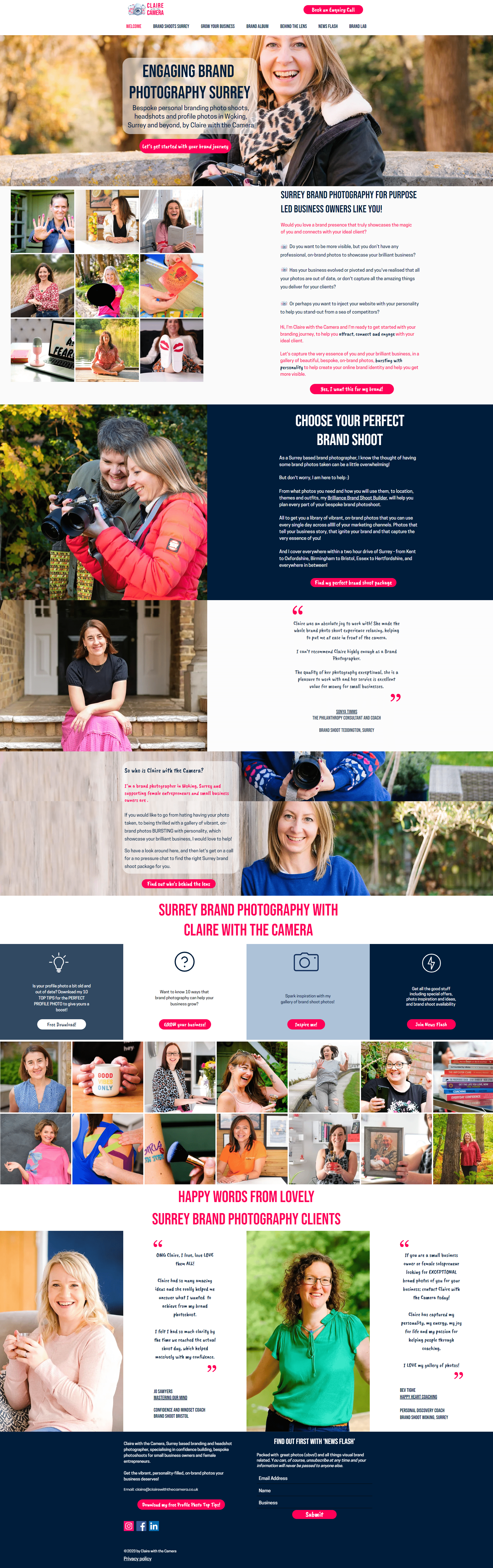 Claire With The Camera - Case Study SEO & Website Maintenance