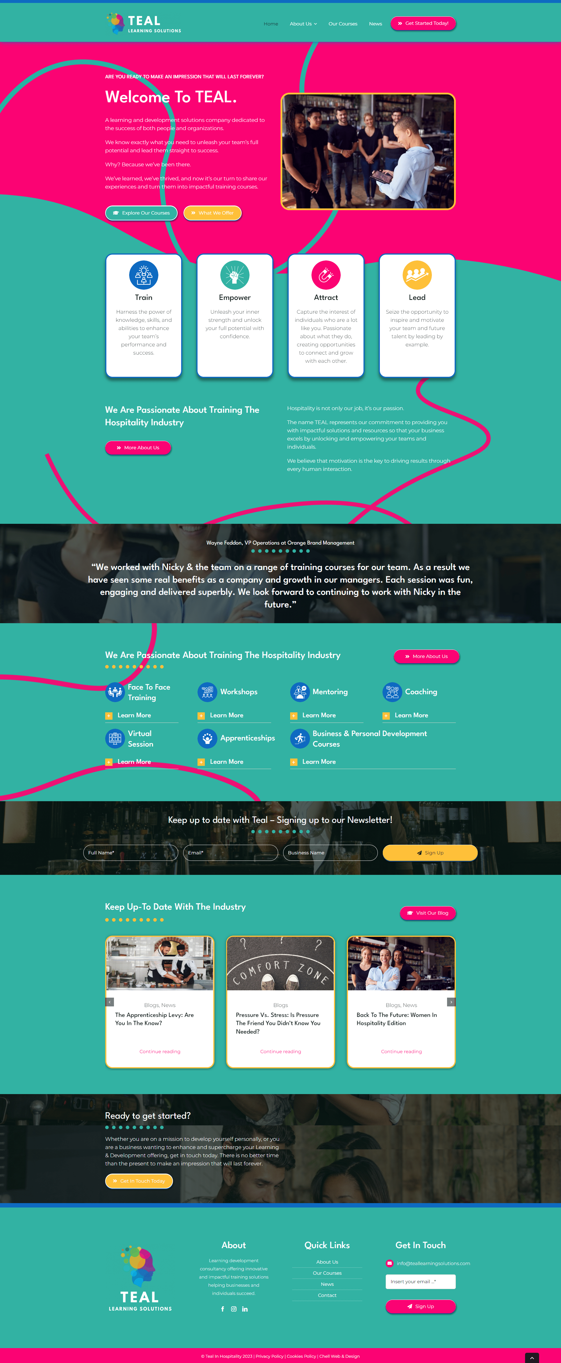 TEAL Learning Solutions Website Design Project