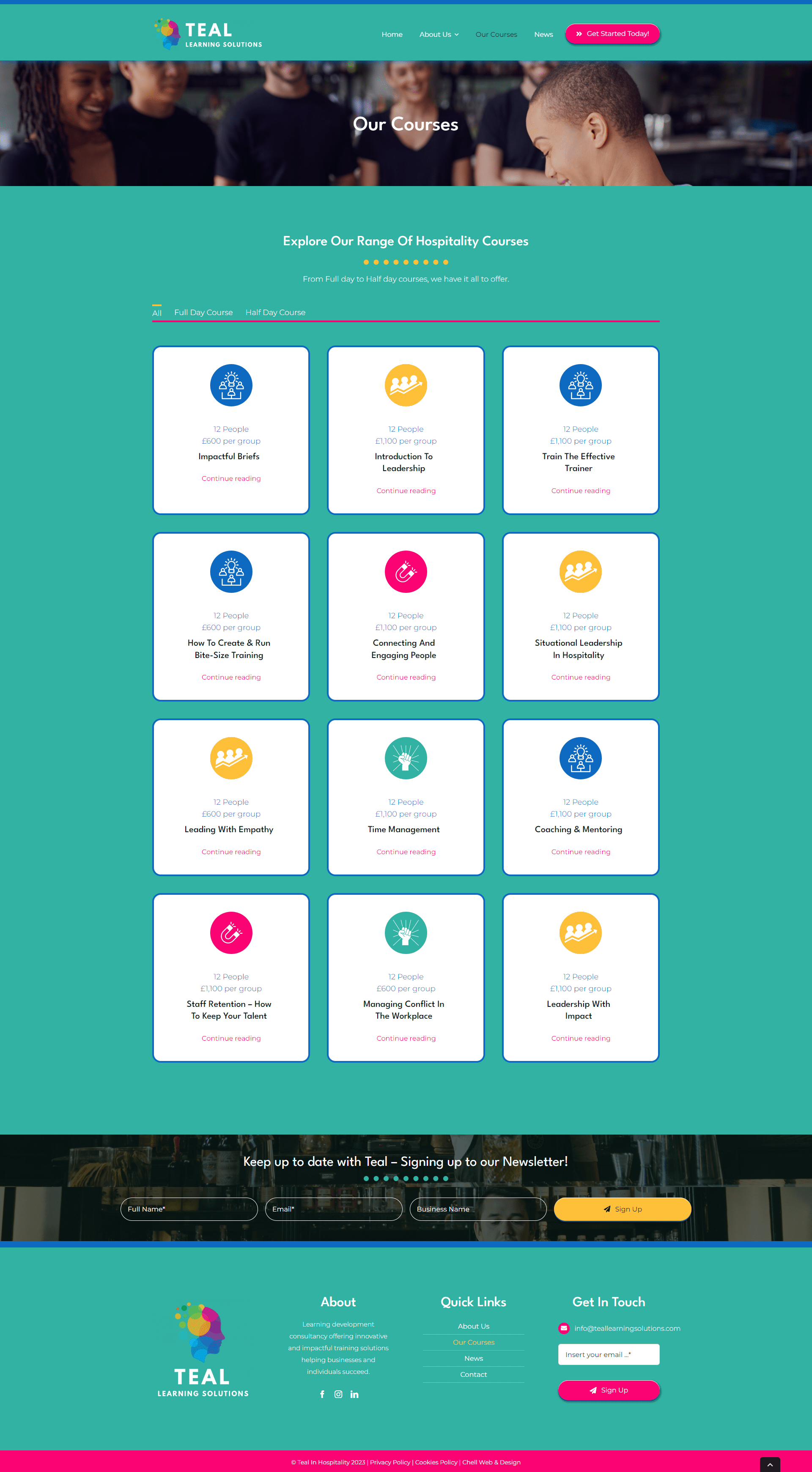 TEAL Learning Solutions Website Design Project