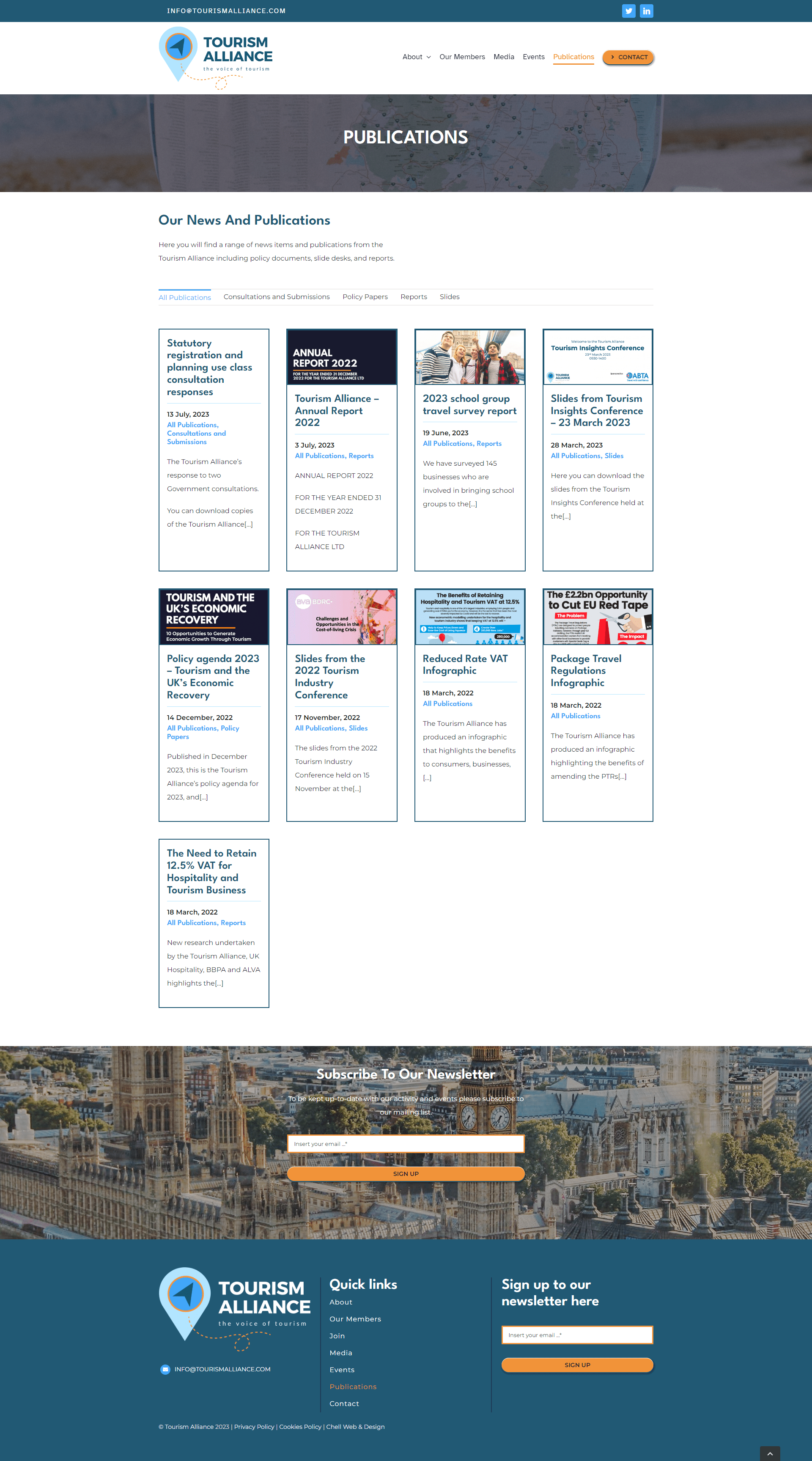 Tourism Alliance Website Design Project