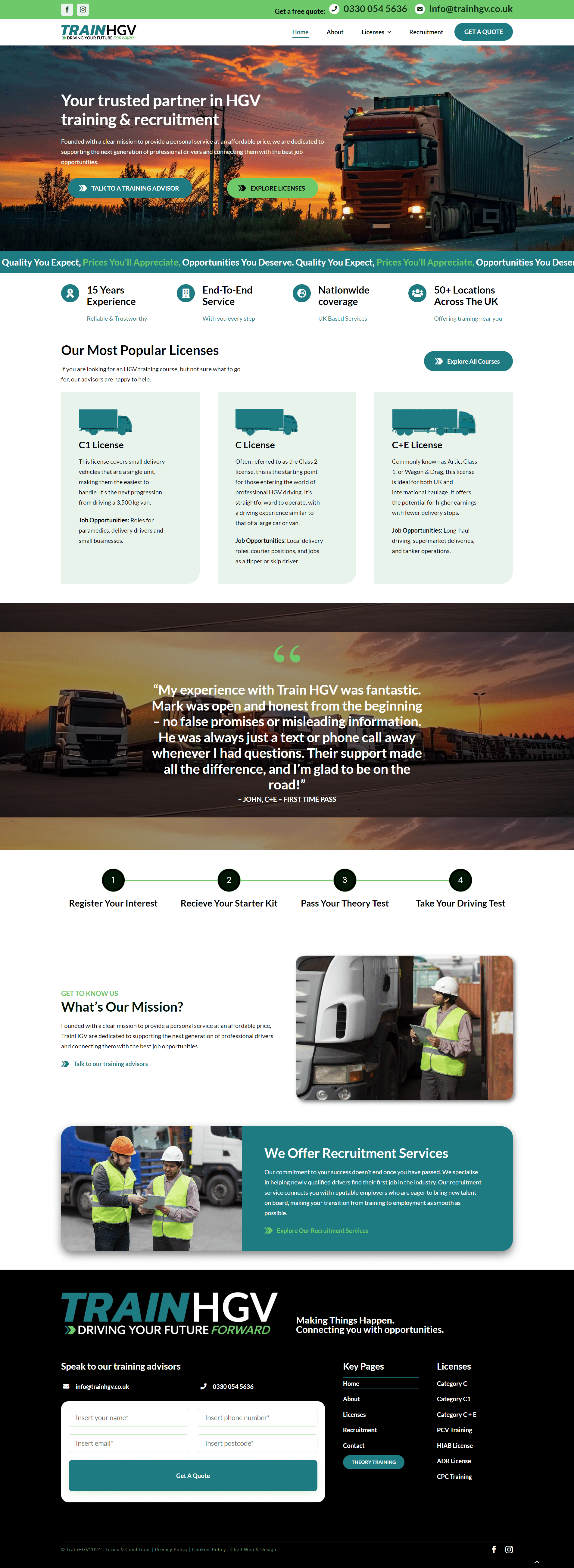 Train HGV Website Design